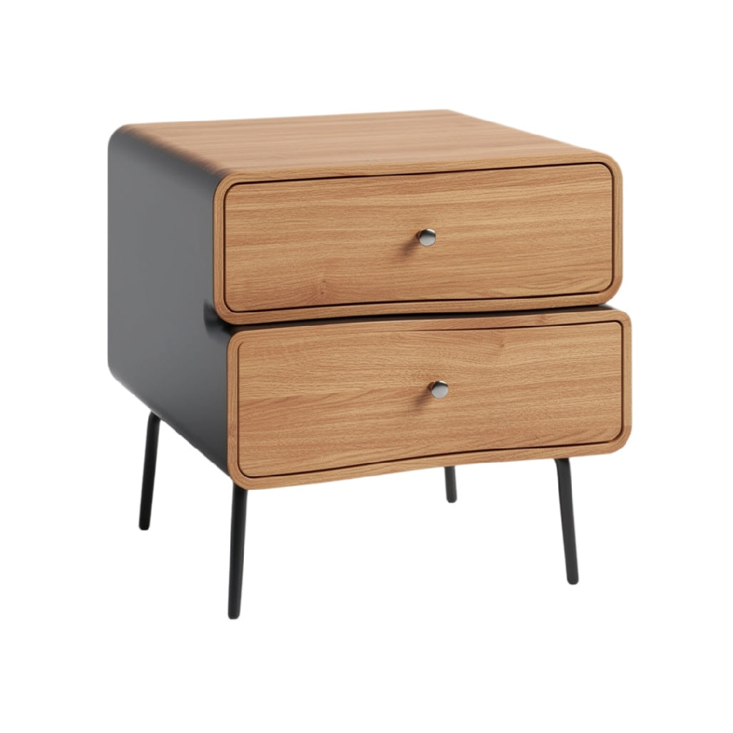 **Table de chevet moderne avec tiroirs en bois**